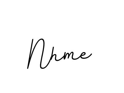 Use a signature maker to create a handwritten signature online. With this signature software, you can design (BallpointsItalic-DORy9) your own signature for name Nhme. Nhme signature style 11 images and pictures png