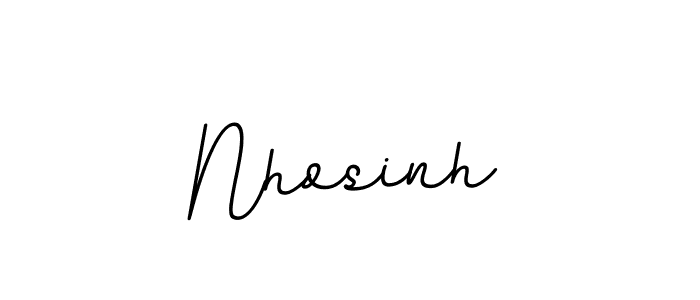 How to make Nhosinh name signature. Use BallpointsItalic-DORy9 style for creating short signs online. This is the latest handwritten sign. Nhosinh signature style 11 images and pictures png