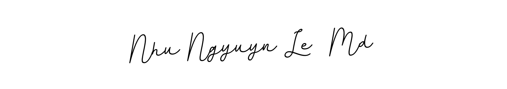 You should practise on your own different ways (BallpointsItalic-DORy9) to write your name (Nhu Ngyuyn Le  Md) in signature. don't let someone else do it for you. Nhu Ngyuyn Le  Md signature style 11 images and pictures png