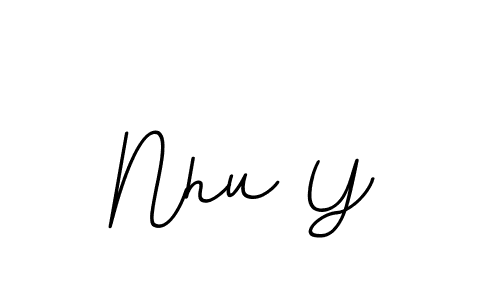 Design your own signature with our free online signature maker. With this signature software, you can create a handwritten (BallpointsItalic-DORy9) signature for name Nhu Y. Nhu Y signature style 11 images and pictures png