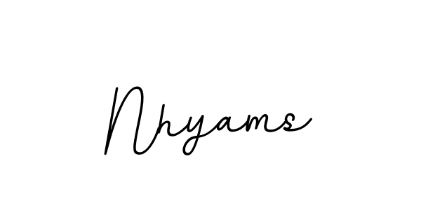 Nhyams stylish signature style. Best Handwritten Sign (BallpointsItalic-DORy9) for my name. Handwritten Signature Collection Ideas for my name Nhyams. Nhyams signature style 11 images and pictures png