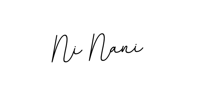 Ni Nani stylish signature style. Best Handwritten Sign (BallpointsItalic-DORy9) for my name. Handwritten Signature Collection Ideas for my name Ni Nani. Ni Nani signature style 11 images and pictures png