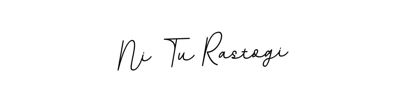 Make a beautiful signature design for name Ni Tu Rastogi. With this signature (BallpointsItalic-DORy9) style, you can create a handwritten signature for free. Ni Tu Rastogi signature style 11 images and pictures png