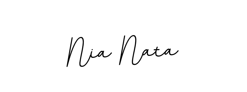 This is the best signature style for the Nia Nata name. Also you like these signature font (BallpointsItalic-DORy9). Mix name signature. Nia Nata signature style 11 images and pictures png