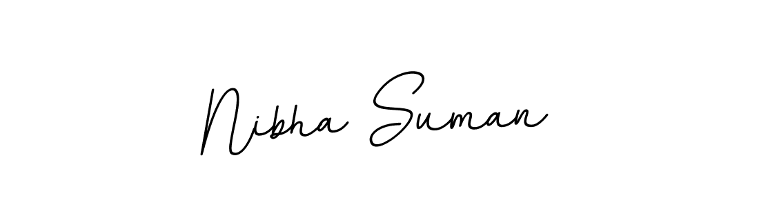 How to make Nibha Suman name signature. Use BallpointsItalic-DORy9 style for creating short signs online. This is the latest handwritten sign. Nibha Suman signature style 11 images and pictures png