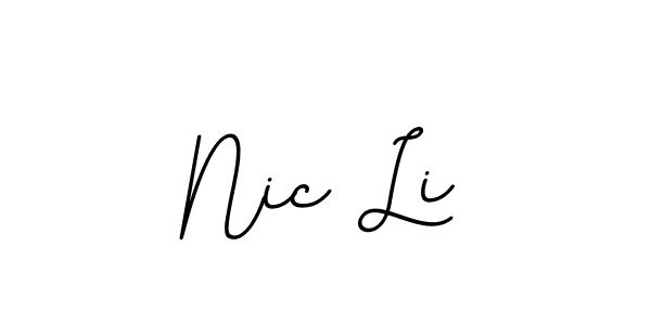 Create a beautiful signature design for name Nic Li. With this signature (BallpointsItalic-DORy9) fonts, you can make a handwritten signature for free. Nic Li signature style 11 images and pictures png