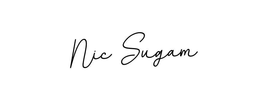 Nic Sugam stylish signature style. Best Handwritten Sign (BallpointsItalic-DORy9) for my name. Handwritten Signature Collection Ideas for my name Nic Sugam. Nic Sugam signature style 11 images and pictures png