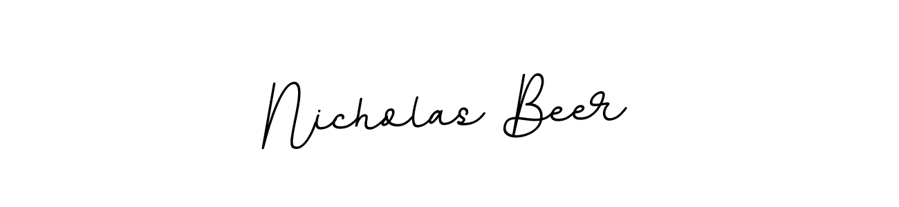 You should practise on your own different ways (BallpointsItalic-DORy9) to write your name (Nicholas Beer) in signature. don't let someone else do it for you. Nicholas Beer signature style 11 images and pictures png