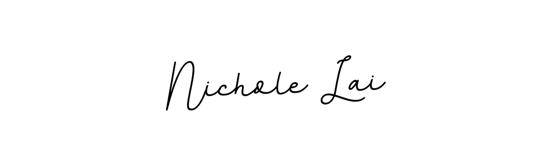 Nichole Lai stylish signature style. Best Handwritten Sign (BallpointsItalic-DORy9) for my name. Handwritten Signature Collection Ideas for my name Nichole Lai. Nichole Lai signature style 11 images and pictures png