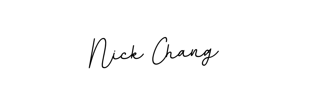 You should practise on your own different ways (BallpointsItalic-DORy9) to write your name (Nick Chang) in signature. don't let someone else do it for you. Nick Chang signature style 11 images and pictures png