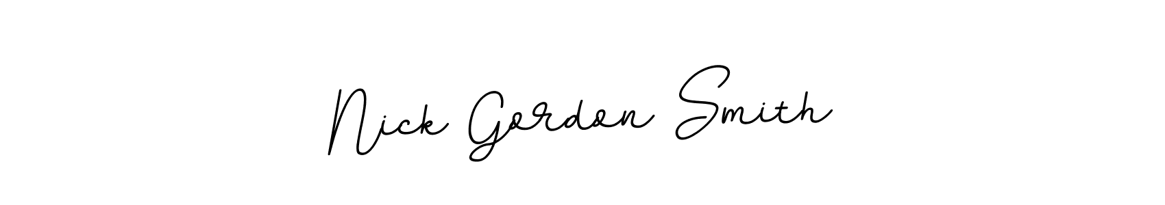 Make a beautiful signature design for name Nick Gordon Smith. With this signature (BallpointsItalic-DORy9) style, you can create a handwritten signature for free. Nick Gordon Smith signature style 11 images and pictures png