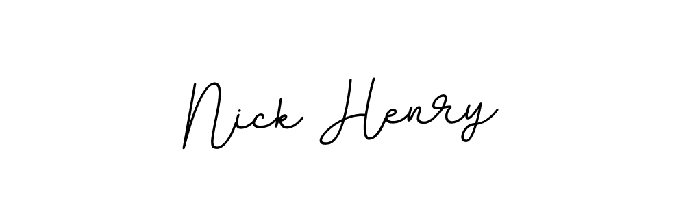 Design your own signature with our free online signature maker. With this signature software, you can create a handwritten (BallpointsItalic-DORy9) signature for name Nick Henry. Nick Henry signature style 11 images and pictures png