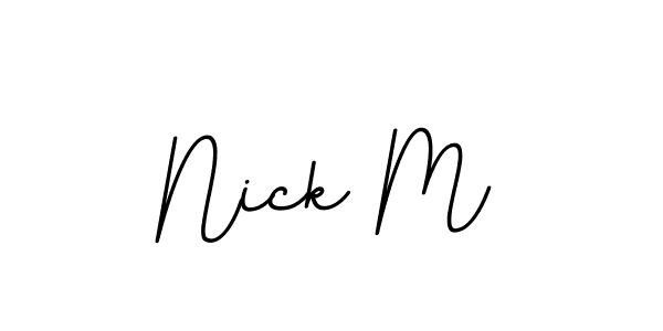 How to make Nick M signature? BallpointsItalic-DORy9 is a professional autograph style. Create handwritten signature for Nick M name. Nick M signature style 11 images and pictures png