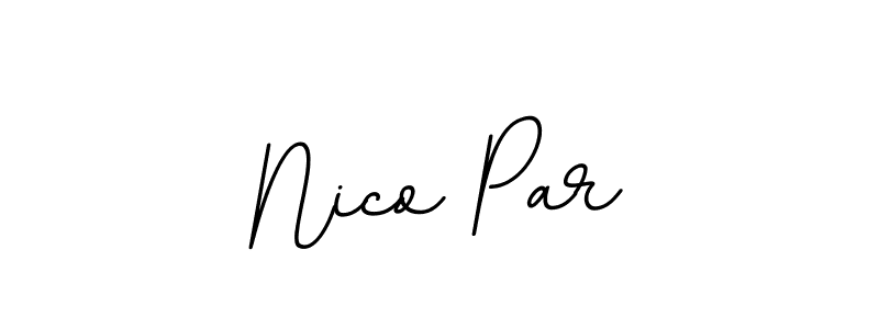 The best way (BallpointsItalic-DORy9) to make a short signature is to pick only two or three words in your name. The name Nico Par include a total of six letters. For converting this name. Nico Par signature style 11 images and pictures png