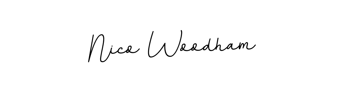 Make a beautiful signature design for name Nico Woodham. With this signature (BallpointsItalic-DORy9) style, you can create a handwritten signature for free. Nico Woodham signature style 11 images and pictures png