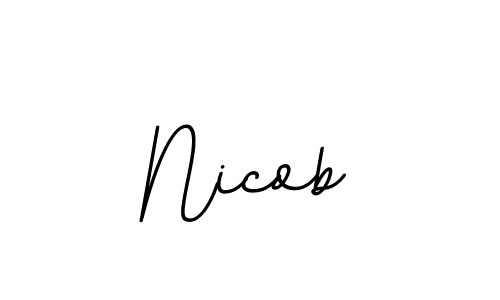 This is the best signature style for the Nicob name. Also you like these signature font (BallpointsItalic-DORy9). Mix name signature. Nicob signature style 11 images and pictures png