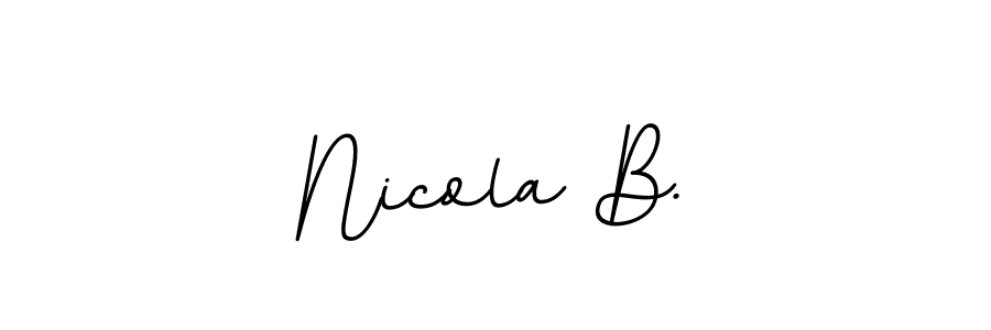 if you are searching for the best signature style for your name Nicola B.. so please give up your signature search. here we have designed multiple signature styles  using BallpointsItalic-DORy9. Nicola B. signature style 11 images and pictures png