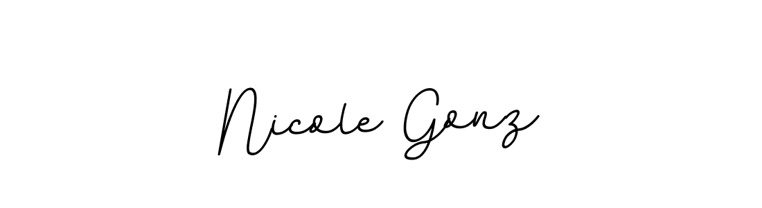 Create a beautiful signature design for name Nicole Gonz. With this signature (BallpointsItalic-DORy9) fonts, you can make a handwritten signature for free. Nicole Gonz signature style 11 images and pictures png
