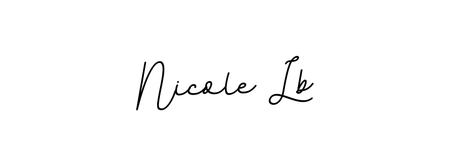 Make a beautiful signature design for name Nicole Lb. With this signature (BallpointsItalic-DORy9) style, you can create a handwritten signature for free. Nicole Lb signature style 11 images and pictures png