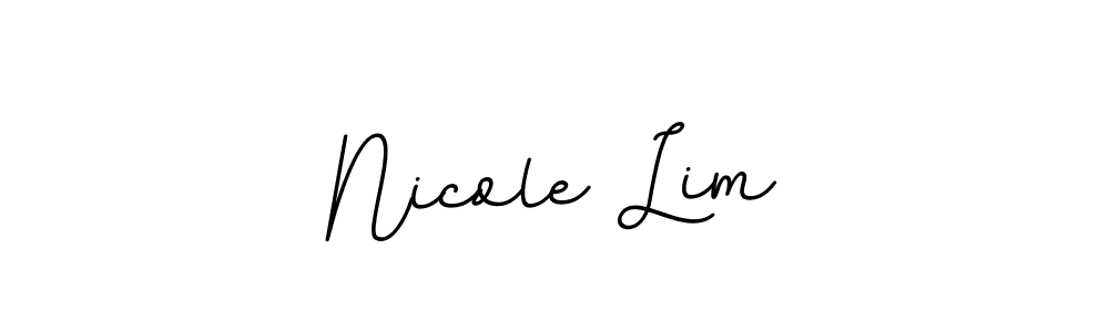 You should practise on your own different ways (BallpointsItalic-DORy9) to write your name (Nicole Lim) in signature. don't let someone else do it for you. Nicole Lim signature style 11 images and pictures png