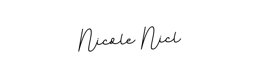 The best way (BallpointsItalic-DORy9) to make a short signature is to pick only two or three words in your name. The name Nicole Nicl include a total of six letters. For converting this name. Nicole Nicl signature style 11 images and pictures png