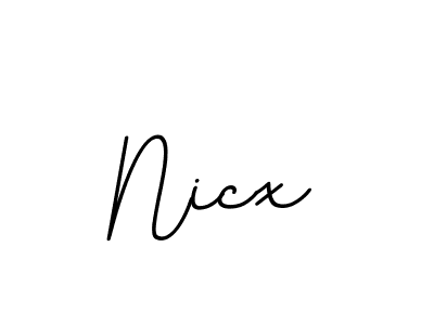 Nicx stylish signature style. Best Handwritten Sign (BallpointsItalic-DORy9) for my name. Handwritten Signature Collection Ideas for my name Nicx. Nicx signature style 11 images and pictures png