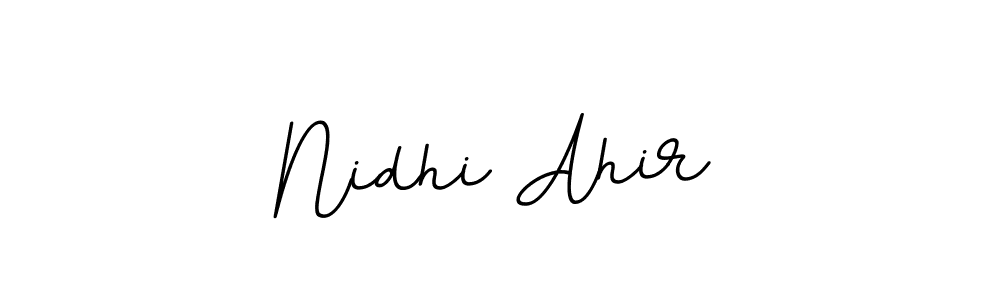The best way (BallpointsItalic-DORy9) to make a short signature is to pick only two or three words in your name. The name Nidhi Ahir include a total of six letters. For converting this name. Nidhi Ahir signature style 11 images and pictures png