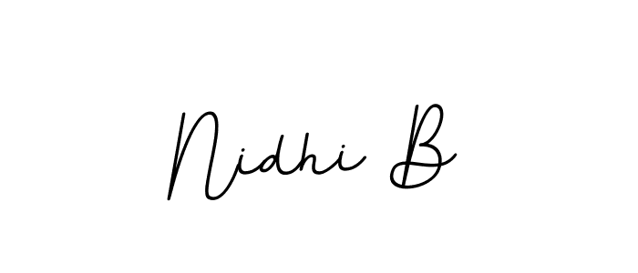 Design your own signature with our free online signature maker. With this signature software, you can create a handwritten (BallpointsItalic-DORy9) signature for name Nidhi B. Nidhi B signature style 11 images and pictures png