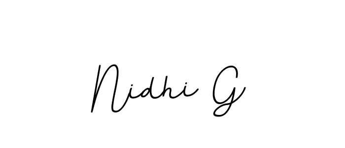 The best way (BallpointsItalic-DORy9) to make a short signature is to pick only two or three words in your name. The name Nidhi G include a total of six letters. For converting this name. Nidhi G signature style 11 images and pictures png