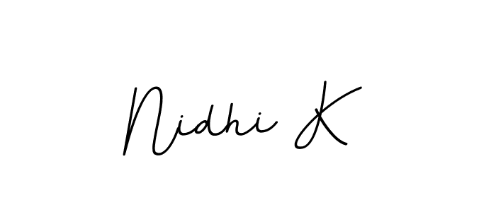 It looks lik you need a new signature style for name Nidhi K. Design unique handwritten (BallpointsItalic-DORy9) signature with our free signature maker in just a few clicks. Nidhi K signature style 11 images and pictures png