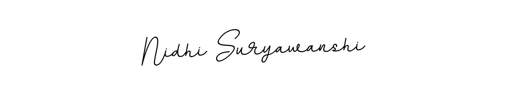 Make a beautiful signature design for name Nidhi Suryawanshi. With this signature (BallpointsItalic-DORy9) style, you can create a handwritten signature for free. Nidhi Suryawanshi signature style 11 images and pictures png