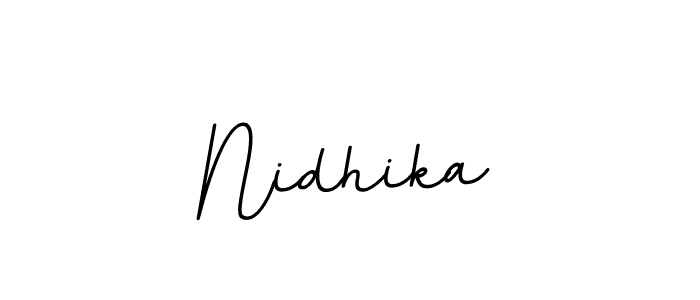 Design your own signature with our free online signature maker. With this signature software, you can create a handwritten (BallpointsItalic-DORy9) signature for name Nidhika. Nidhika signature style 11 images and pictures png