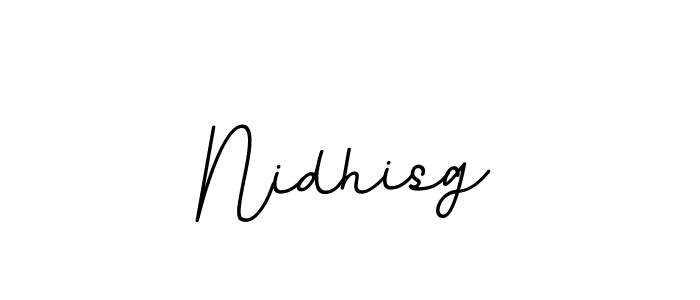 Design your own signature with our free online signature maker. With this signature software, you can create a handwritten (BallpointsItalic-DORy9) signature for name Nidhisg. Nidhisg signature style 11 images and pictures png