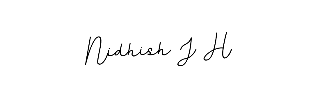 How to Draw Nidhish J H signature style? BallpointsItalic-DORy9 is a latest design signature styles for name Nidhish J H. Nidhish J H signature style 11 images and pictures png