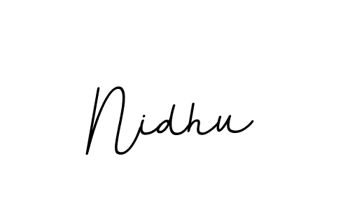 Create a beautiful signature design for name Nidhu. With this signature (BallpointsItalic-DORy9) fonts, you can make a handwritten signature for free. Nidhu signature style 11 images and pictures png