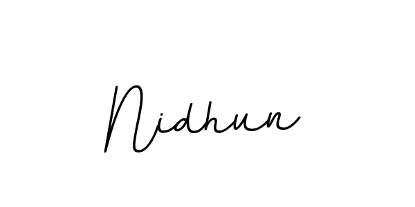 Nidhun stylish signature style. Best Handwritten Sign (BallpointsItalic-DORy9) for my name. Handwritten Signature Collection Ideas for my name Nidhun. Nidhun signature style 11 images and pictures png