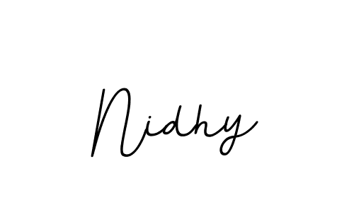 Nidhy stylish signature style. Best Handwritten Sign (BallpointsItalic-DORy9) for my name. Handwritten Signature Collection Ideas for my name Nidhy. Nidhy signature style 11 images and pictures png