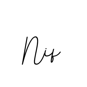 Create a beautiful signature design for name Nif. With this signature (BallpointsItalic-DORy9) fonts, you can make a handwritten signature for free. Nif signature style 11 images and pictures png