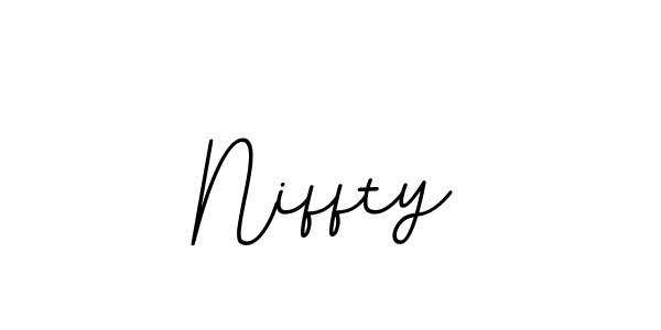 Make a beautiful signature design for name Niffty. With this signature (BallpointsItalic-DORy9) style, you can create a handwritten signature for free. Niffty signature style 11 images and pictures png