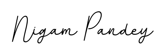 Try this chic Nigam Pandey handwritten sign style. Using BallpointsItalic-DORy9 font elements, it gives your name a sleek, memorable identity. Nigam Pandey signature style 11 images and pictures png