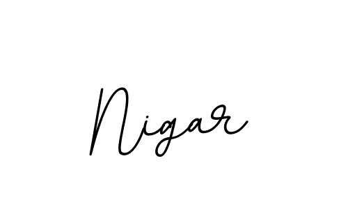 Create a beautiful signature design for name Nigar. With this signature (BallpointsItalic-DORy9) fonts, you can make a handwritten signature for free. Nigar signature style 11 images and pictures png