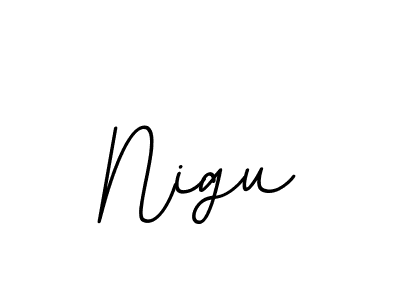 You should practise on your own different ways (BallpointsItalic-DORy9) to write your name (Nigu) in signature. don't let someone else do it for you. Nigu signature style 11 images and pictures png