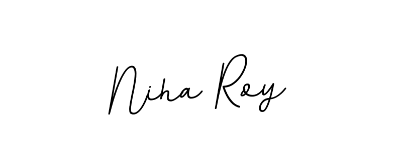 Use a signature maker to create a handwritten signature online. With this signature software, you can design (BallpointsItalic-DORy9) your own signature for name Niha Roy. Niha Roy signature style 11 images and pictures png