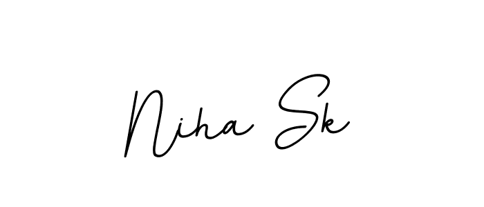 Niha Sk stylish signature style. Best Handwritten Sign (BallpointsItalic-DORy9) for my name. Handwritten Signature Collection Ideas for my name Niha Sk. Niha Sk signature style 11 images and pictures png