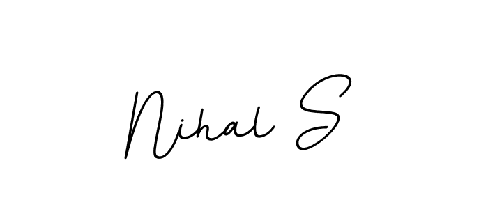 Also You can easily find your signature by using the search form. We will create Nihal S name handwritten signature images for you free of cost using BallpointsItalic-DORy9 sign style. Nihal S signature style 11 images and pictures png