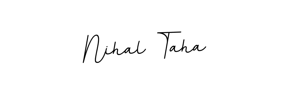 if you are searching for the best signature style for your name Nihal Taha. so please give up your signature search. here we have designed multiple signature styles  using BallpointsItalic-DORy9. Nihal Taha signature style 11 images and pictures png