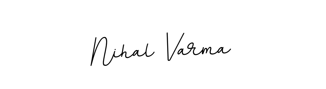 Make a beautiful signature design for name Nihal Varma. With this signature (BallpointsItalic-DORy9) style, you can create a handwritten signature for free. Nihal Varma signature style 11 images and pictures png