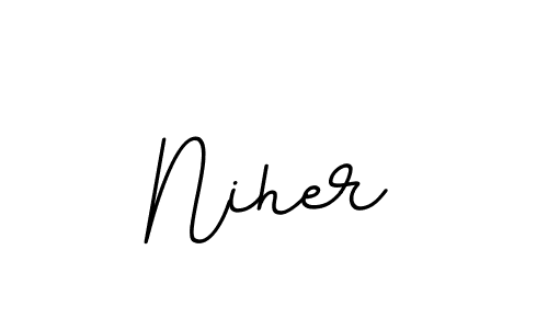 Niher stylish signature style. Best Handwritten Sign (BallpointsItalic-DORy9) for my name. Handwritten Signature Collection Ideas for my name Niher. Niher signature style 11 images and pictures png