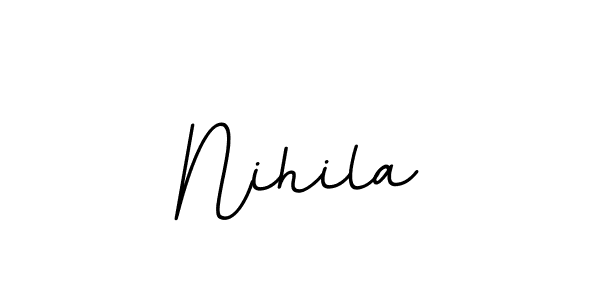 Make a beautiful signature design for name Nihila. With this signature (BallpointsItalic-DORy9) style, you can create a handwritten signature for free. Nihila signature style 11 images and pictures png
