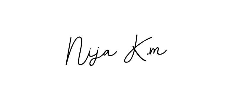 Similarly BallpointsItalic-DORy9 is the best handwritten signature design. Signature creator online .You can use it as an online autograph creator for name Nija K.m. Nija K.m signature style 11 images and pictures png
